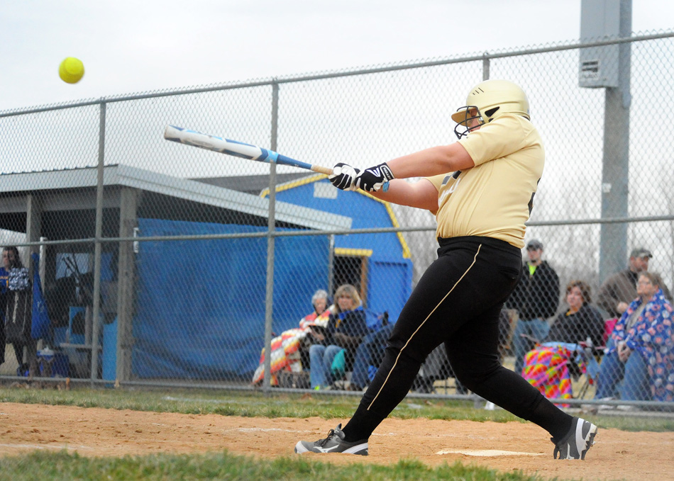 Rochester's Jasselin Sweany connects on a pitch.