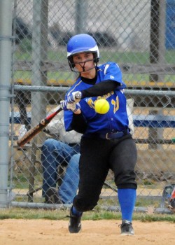 Triton's Heather Stichter hit her first career homer, a grand slam, in the sixth inning.