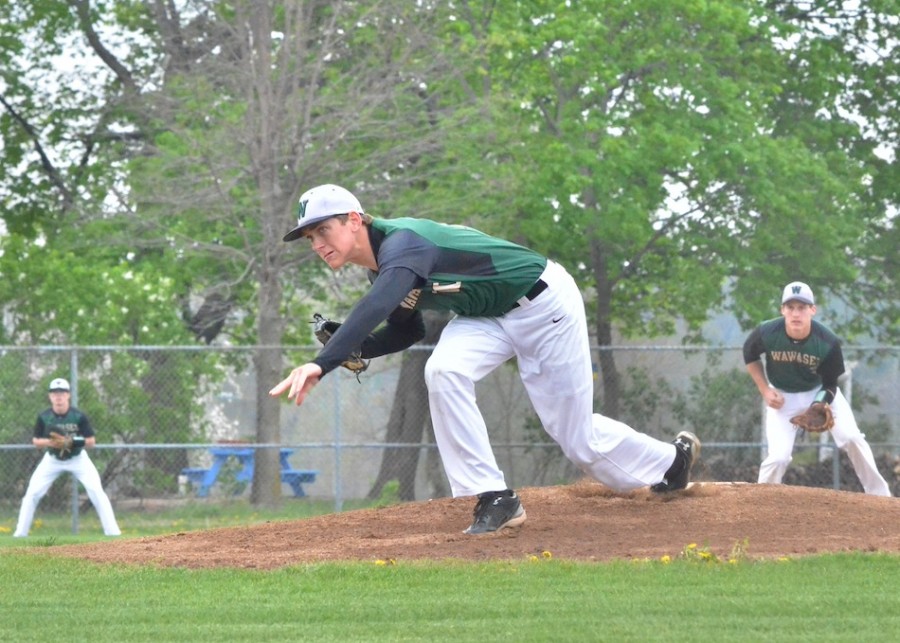 Aaron Voirol went four innings and struck out four in Monday's loss to Concord. (Photos by Nick Goralczyk)