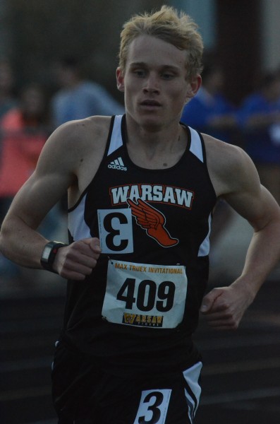 Owen Glogovsky of Warsaw is the top seed in both the 1,600 and 3,200 in the Goshen Sectional set for Thursday night. 