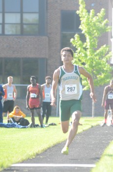 JJ Gilmer makes his approach for the long jump.