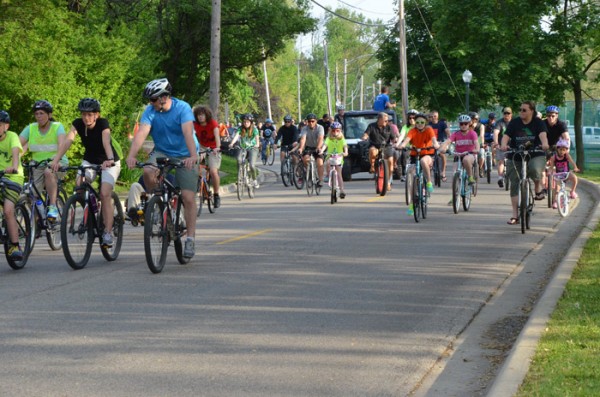 The event was followed by the community ride in honor of the annual Fat and Skinny Tire Festival in Winona Lake and Warsaw. 