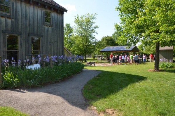 The Hoosier Heritage area offers views of the schoolhouse, a gardening area, and now, an outdoor learning area.  