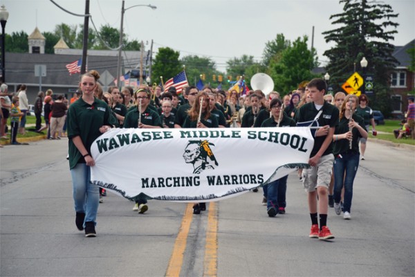 The Wawasee Middle School Marching Pride Band performed during the North Webster Memorial Day parade.