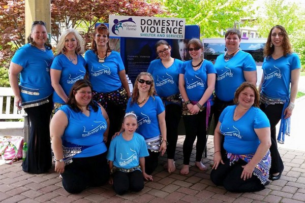 Pictured are Shimmy Mob Warsaw members, from left in front row: Kelsey Kreger, Zoie Bright, Deana Mesman, Yvonne Bouchard Back Row: Betsy Spiegel, Rebecca Steele De Acuna, Sherry Washington, Bella Gigous, Ariana Logan, Cindy Taylor, Corinne Gates