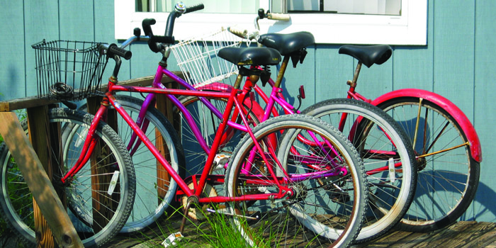 bikes at rack from Metro