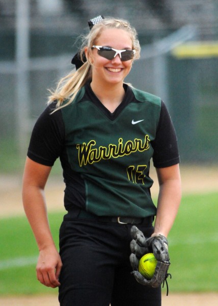 Sophomore Megahn Fretz will be a big key for Wawasee come sectional time. The defending sectional champion Warriors drew a bye in the Lakeland Sectional and will play on May 26 (File photo by Mike Deak)