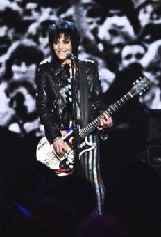 Joan Jett performing at her Rock And Roll Hall of Fame induction earlier this year. (Photo courtesy of Facebook)
