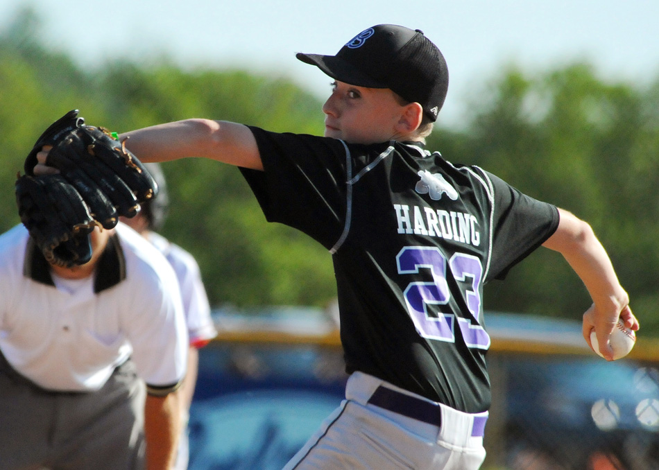 Collin Harding and the New Haven Bulldogs Black 10U baseball team are playing for a spot in the BPA World Series finals Saturday against AWP Cubs Blue. (Photos by Mike Deak)