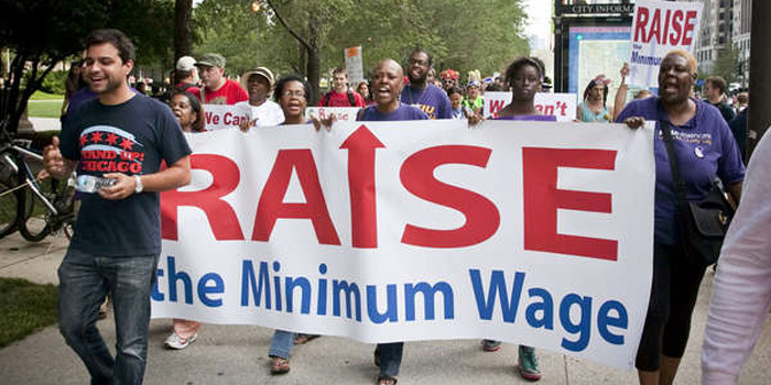 minimum wage protest