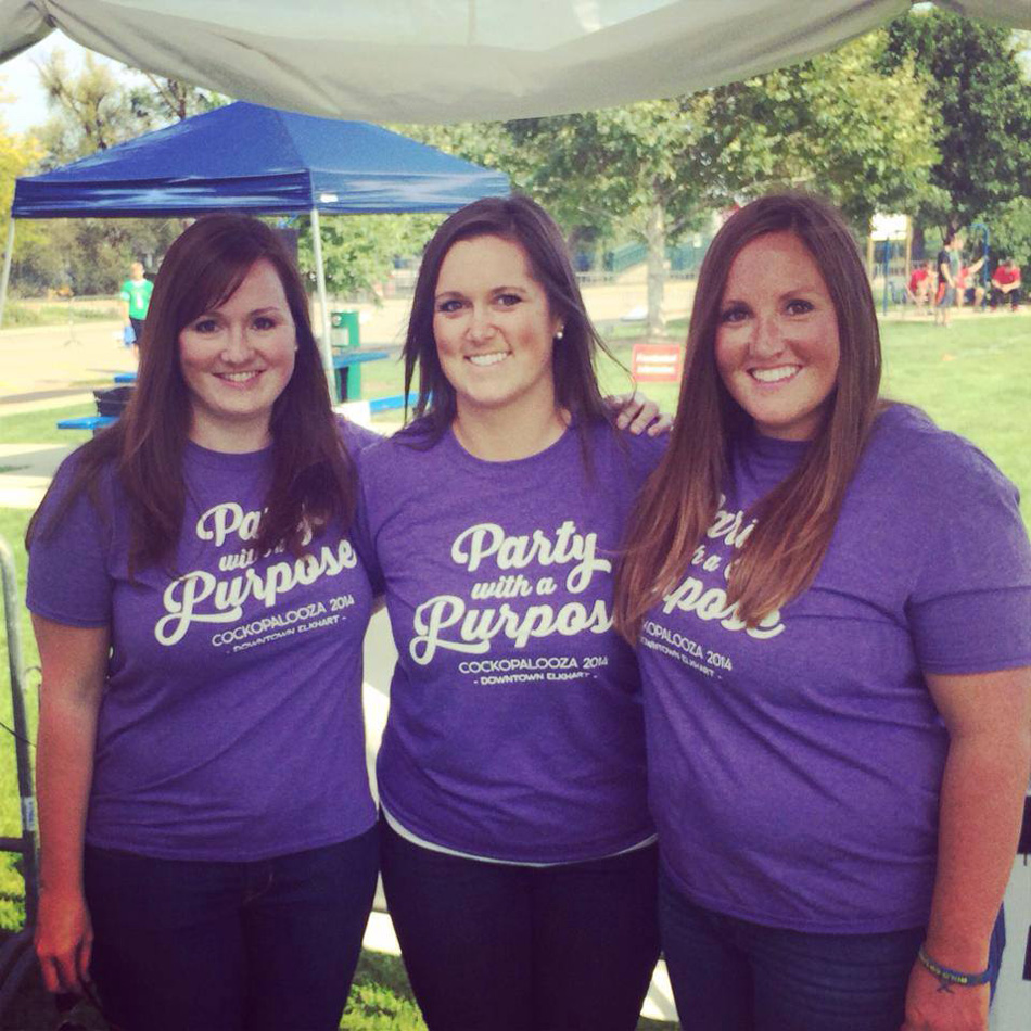 Cockopalooza 2014 workers Carrie Colborn, Meggan Fink and Brittany Marlow.