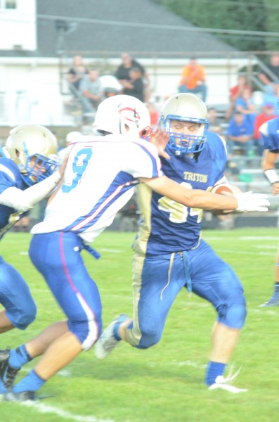 Triton standout Jeremy Jones was a handful for Caston Friday night.