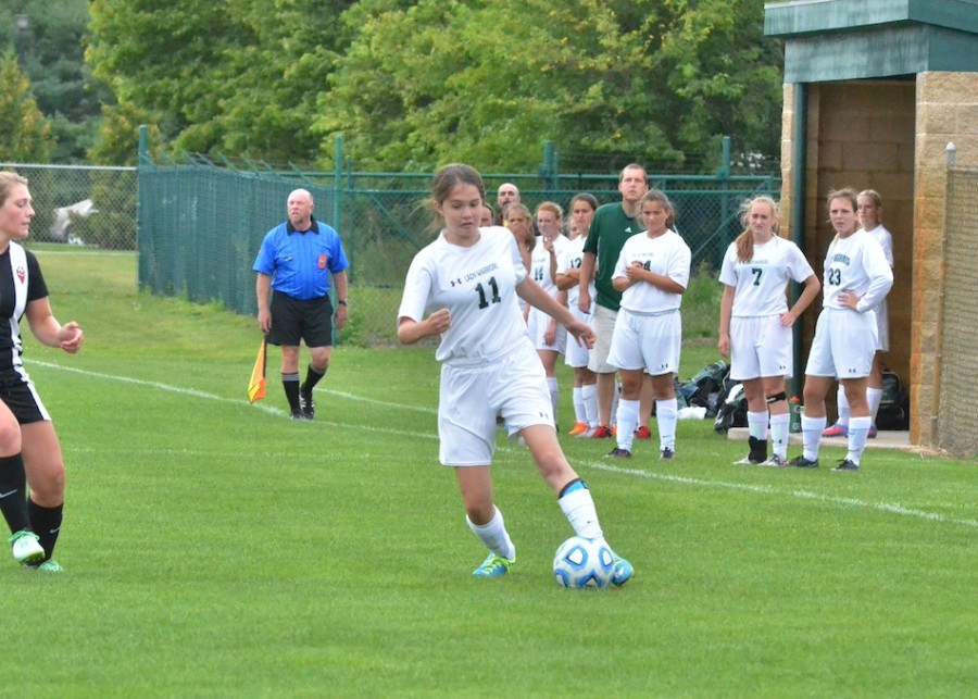 Freshman Meg Heinisch showed some great improvement in Wawasee's 0-0 draw with Manchester. (Photos by Nick Goralczyk)