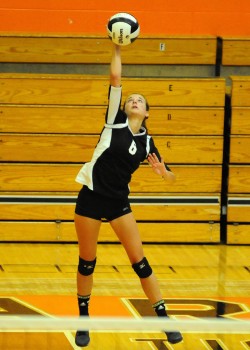 Cassie Hoag led Warsaw with four aces.