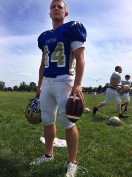 Trojan Football: Jeremy Jones is ready for a huge senior season for Triton. (Photo by Mike Deak)