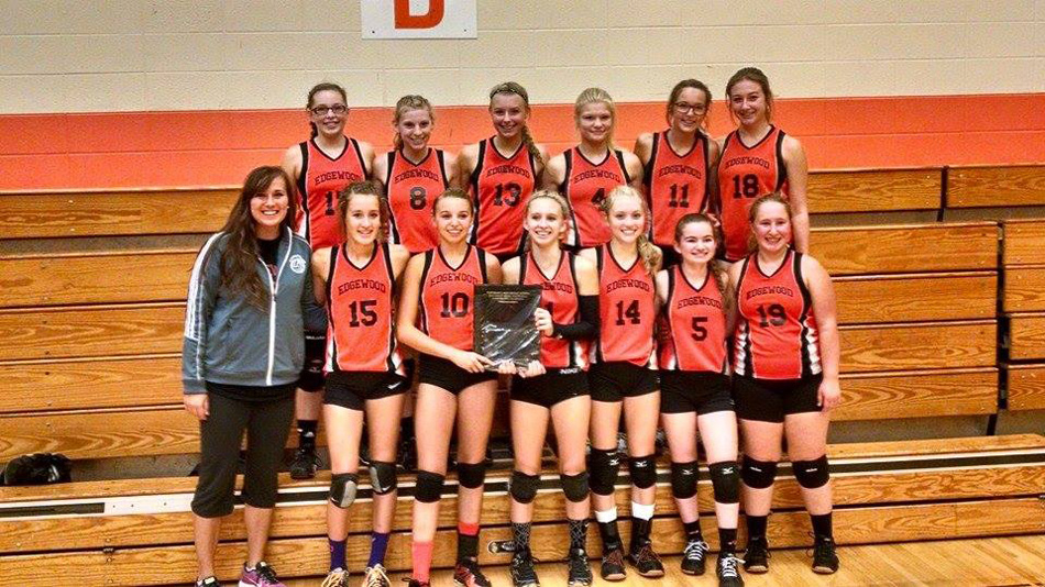 Katie - Edgewood 8th grade VB champions of NELMSC - Sept. 2015