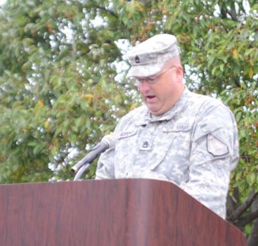 Sgt. First Class Dan Murphy, National Guard was a guest speaker.