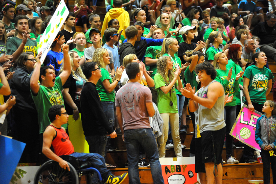 The Tippecanoe Valley student section was in fine form as Homecoming week rolled on Thursday at the Valley-Northfield volleyball game.
