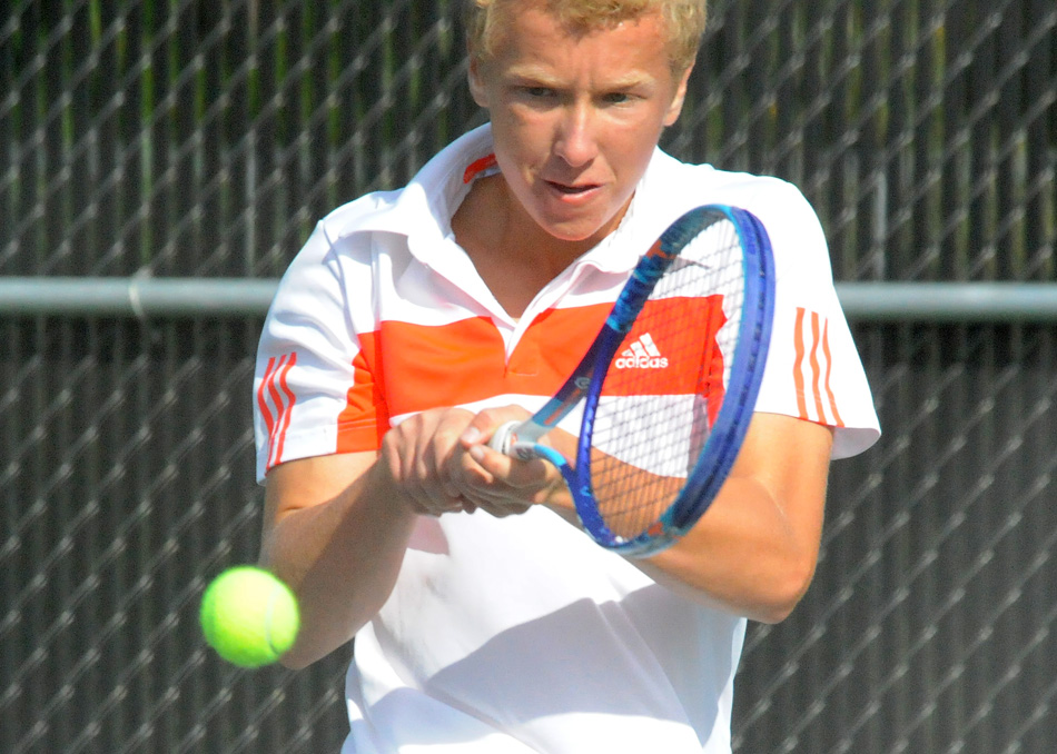 Warsaw junior Andrew Gauger claimed the No. 3 singles championship at the NLC Tournament on Saturday (File photo by Mike Deak)