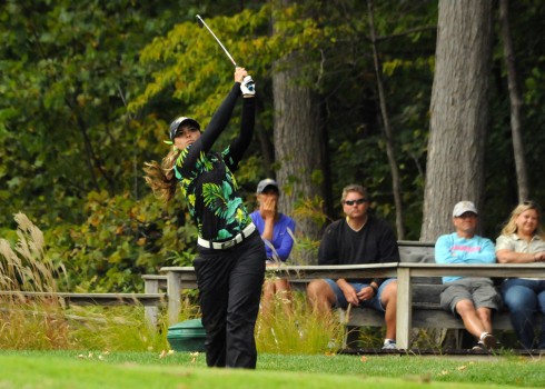 Wawasee's Mikala Mawhorter shot a 75 to qualify for the state finals next weekend. (Photos by Mike Deak)
