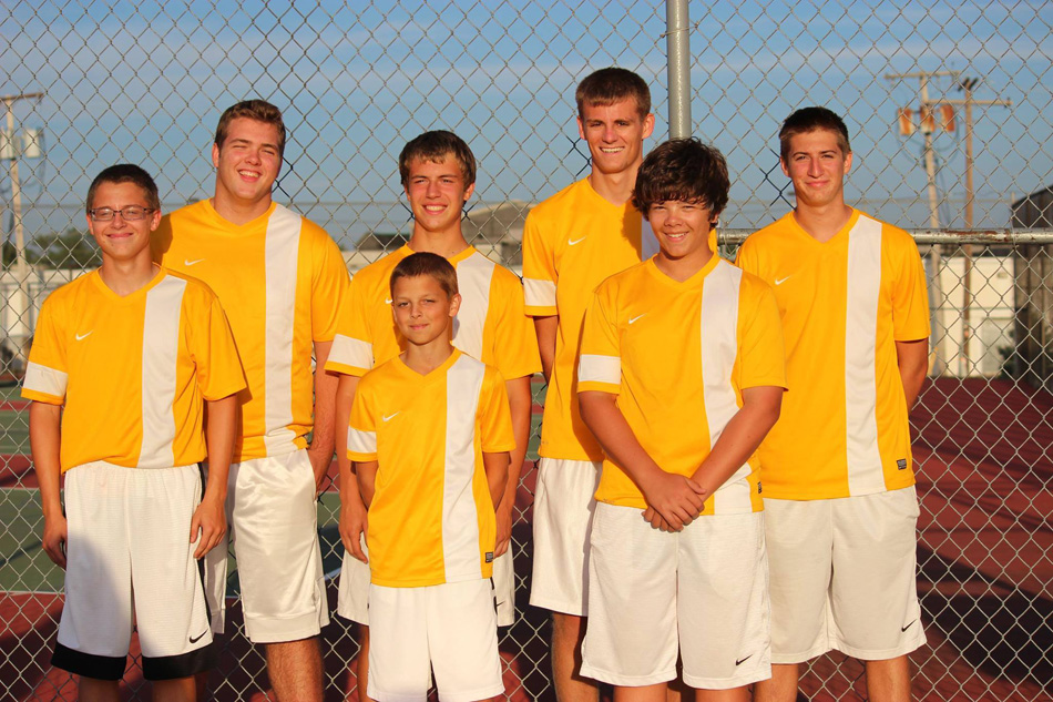 The Triton boys tennis team pose after the conclusion of the inaugural Hoosier North Athletic Conference, finishing as runners-up. (Photo via Triton Trojans Fans Facebook)
