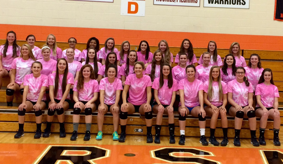 The Warsaw Community High School volleyball teams will wear pink this Thursday for the annual Pink Out match against Wawasee.