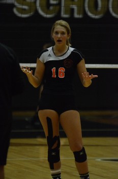 Jordyn Lindeman reacts during sectional action.