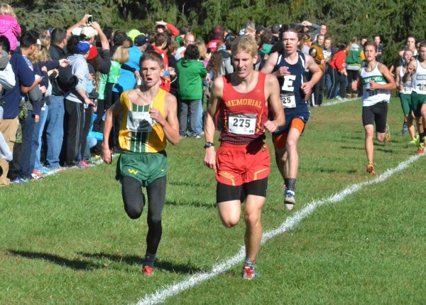 Luke Griner passes a competitor to claim 12th place in Saturday's sectional race at Ox Bow. (Photos by Nick Goralczyk)