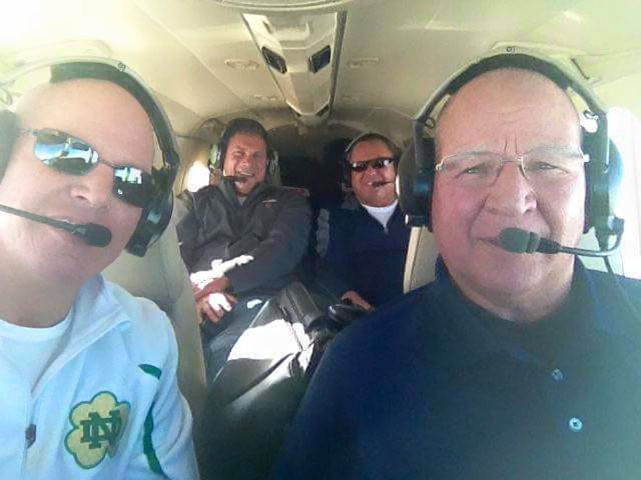 This photo has been circulating since the plane crash Friday afternoon. It shows the four local residents during their flight to Clemson.