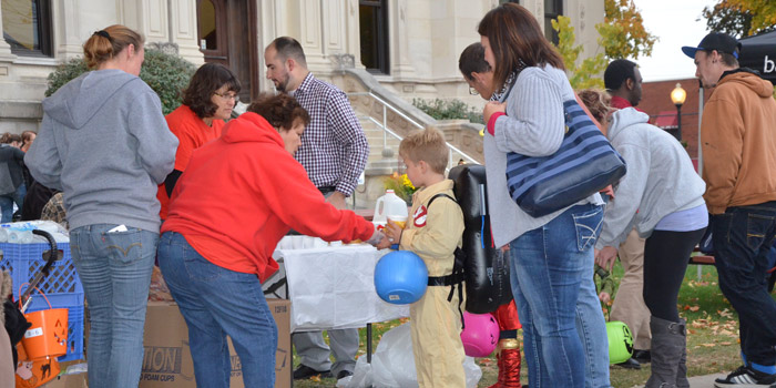 Local businesses supplied thousands of pounds of candy to guests young and old alike during last year's Spooktacular.