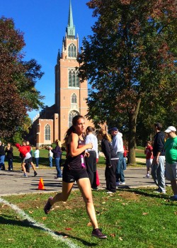 Warsaw's Charlene Orr run at the Culver Academy Cross Country Sectional.
