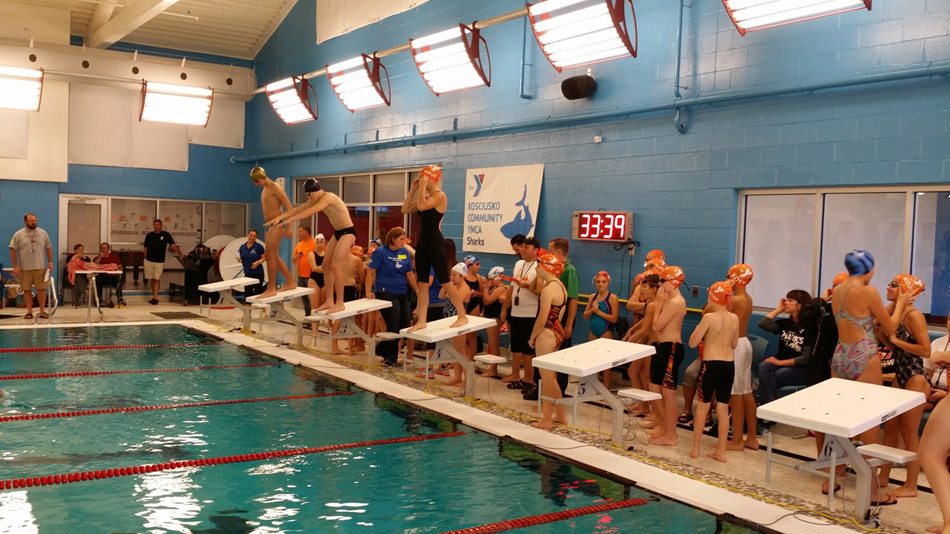 The Kosciusko County YMCA Sharks hosted a meet for the first time at the new Parkview facility last weekend. (Photos provided)