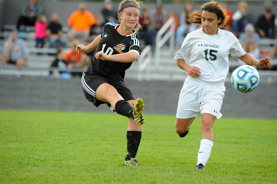 Elizabeth Van Wormer rips a shot against a Wawasee team that she torched for nine goals in two matches this season.