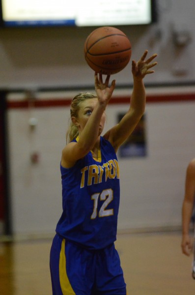 Hannah Wvnemacher led Triton with 15 points Friday night in a 48-28 loss at John Glenn in the season opener.