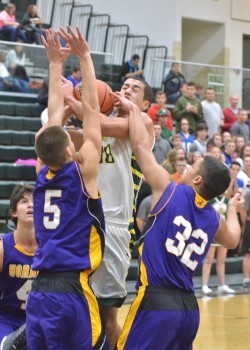 Jayce Boatwright gets fouled by a very physical Angola squad.