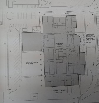 Site plan for Edgewood Middle School.