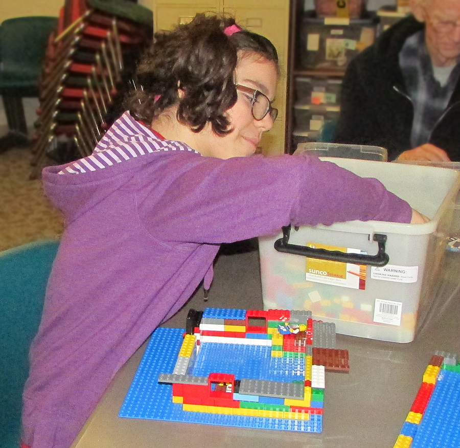 Josalyn Kolberg is being very creative at LEGO Crew! Join us every 2nd Saturday for LEGO Crew. Our next Crew get together is at 10:30 a.m. Saturday, Jan. 16. 