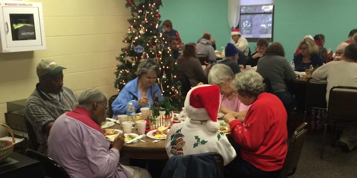 Seniors enjoy a Christmas lunch at the Kosciusko County Senior Activities Center. (Photos provided)