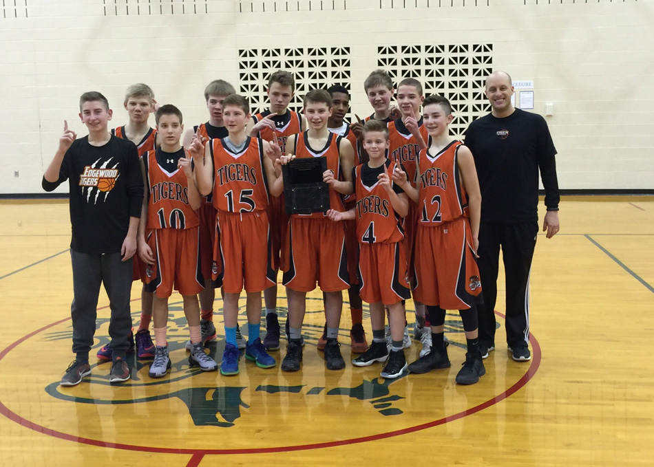 The Edgewood eighth grade boys basketball team went 20-2 and finished as NELMSC champions. (Photo provided)
