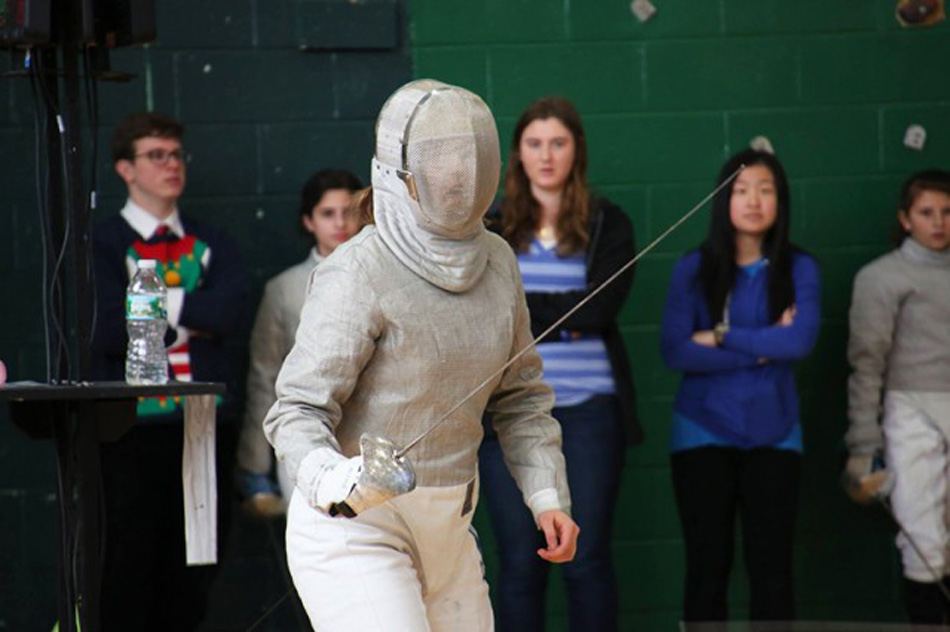 Anja Kenagy, a first-year physics major at Goshen College from Dix Hills, New York, has been fencing for four years and has competed both in the summer national tournament and the Junior Olympics. (Photo provided by Anja Kenagy)