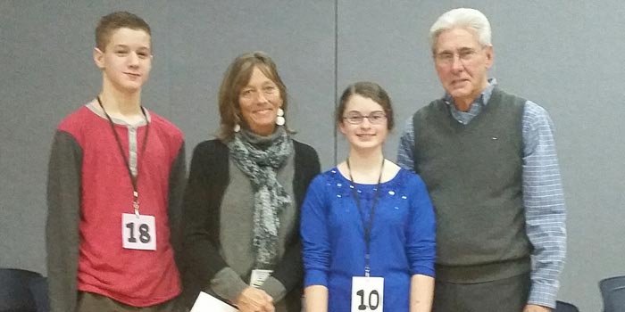 Pictured from left are Tristen Nuest, county coordinator Susanne Siebrase, Angella Strickter and Richard Long. (Photo provided)