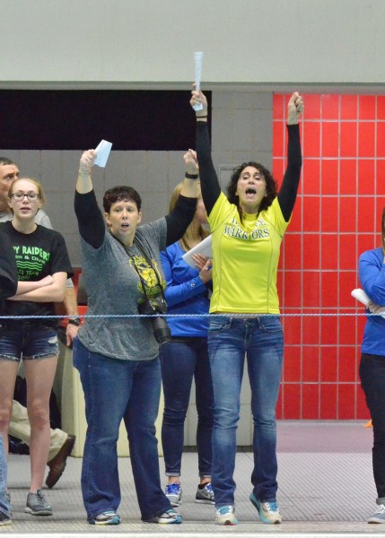 Wawasee coaches Cheryl Miller (left) and Julie Robinson.