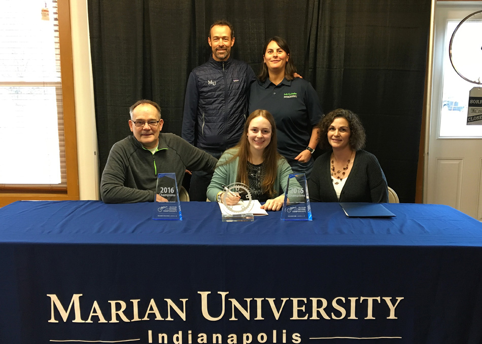 Warsaw Community High School graduate Suzan Young has signed a national letter of intent to continue her cycling career at Marian University in Indianapolis. (Photo by Mike Deak)