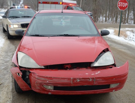 A damaged Ford Focus. (Photos by Deb Patterson)