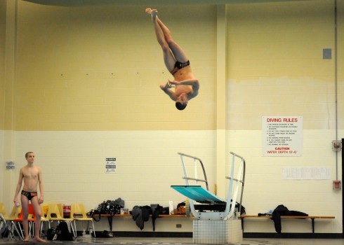 Warsaw's Tyler Paseka won the diving sectional with a score of 383.95.