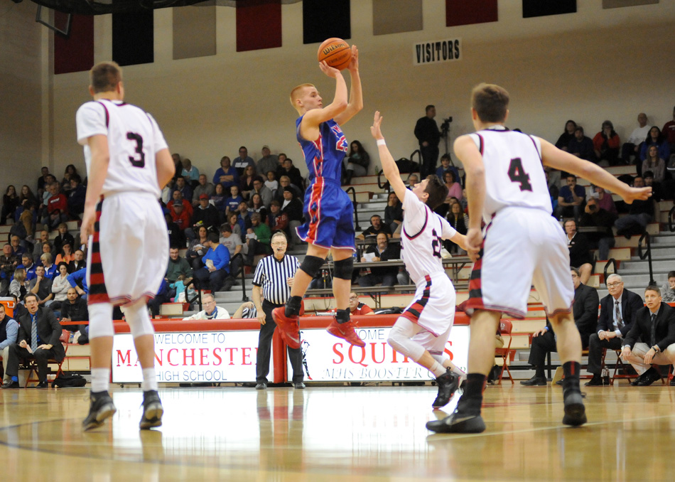 Whitko's Nate Walpole rose up for 35 points against Manchester in a 69-62 win Saturday night. (Photos by Mike Deak)