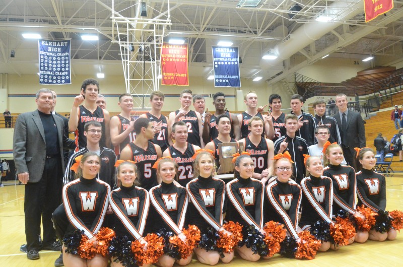 The Warsaw boys basketball team beat Elkhart Central 38-35 Saturday night to win the Elkhart Sectional. The No. 5 Tigers will face South Bend Riley in the Michigan City Regional on March 12.