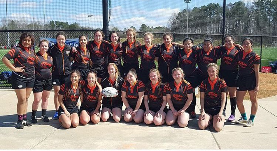 Warsaw's girls rubgy team won the Carolina Ruggerfest with three straight shutouts. (Photo provided)