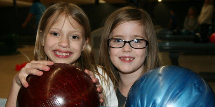 Abby Speicher celebrated her Leap Year birthday at the LYC bowling night along with Mackenzie Beer