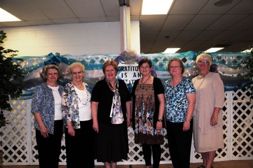 2016-17 Extension Homemakers Board Members are, from left, County President Michelle Blough;Vice President Janet Ryman; Secretary Denise Goveia; Treasurer Shirley Hershberger; Asst. Treasurer Kathy Stoltzfus; and County Advisor Tena Jakubowicz. 